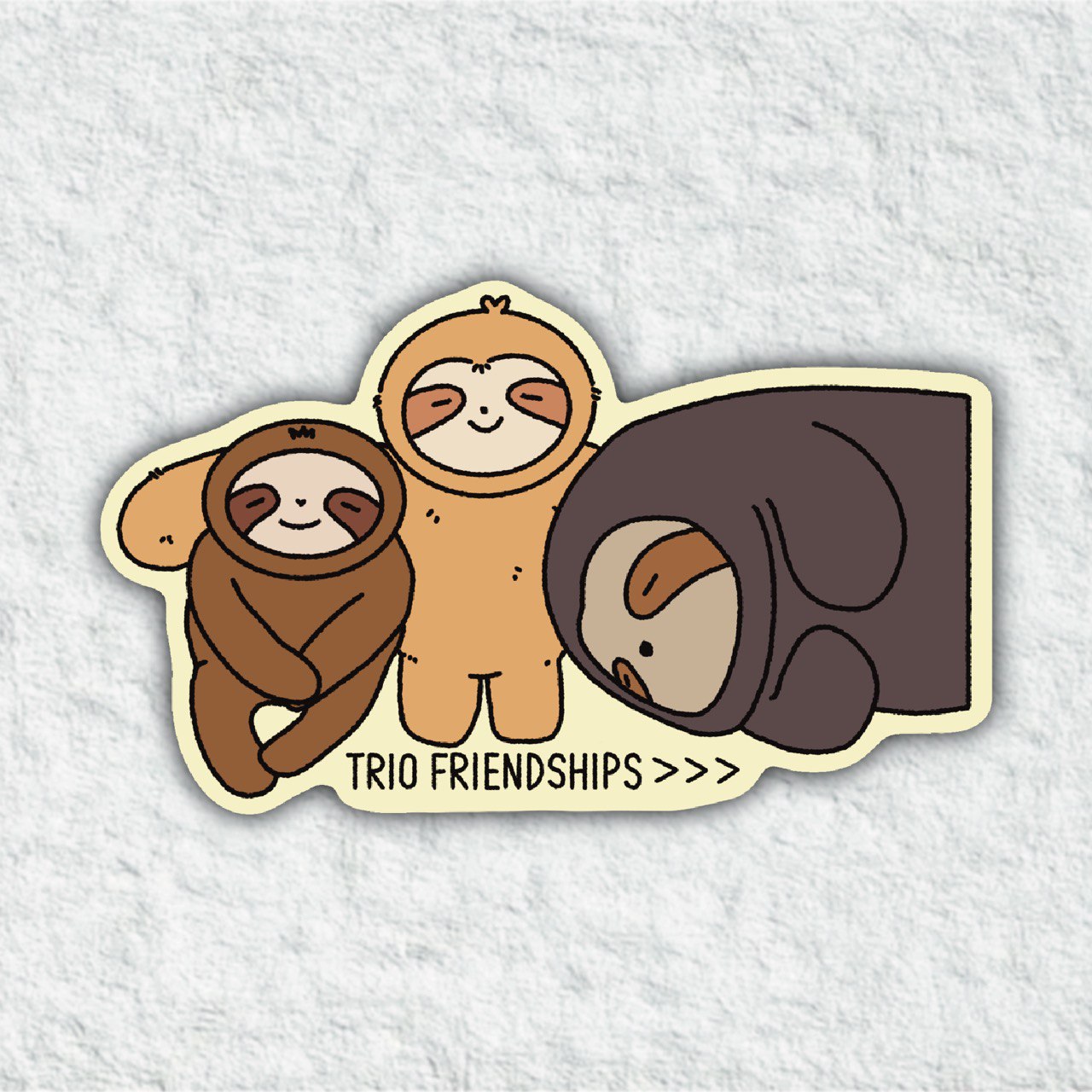 Trio Friendships Sticker