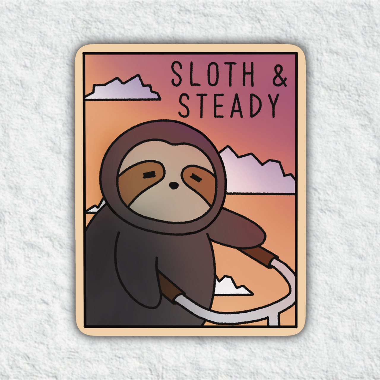 Sloth And Steady Sticker